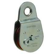 Campbell Chain & Fittings Campbell 2 in. D Zinc Plated Steel Fixed Eye Single Sheave Rigid Eye Pulley T7550402